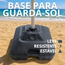 Suporte Base Ombrelone Guarda-Sol Praia Reforçado Água ou Areia 21 Litros