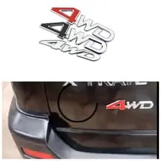 Adesivo 4WD Lateral Traseiro Da Cauda Do Carro 3D Emblema De Aço Inoxidável Decalque Adesivos De Estilo Para Ford Toyota