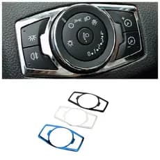 Para Ford Focus Kuga Escape 2012 2013-2018 Cabeça De Nevoeiro Luz Farol Interruptor Botão Painel Aço Inoxidável Capa Gua