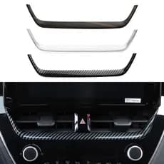Fibra De Carbono/Pintura Meio AC Ventilação De Ar Navegação Tira Capa Guarnição Quadro Adesivo Para Toyota Corolla E210