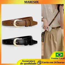 MARESOL Senhoras All-Match Cinto Fino Cor Sólida Combinando Vestido Estreito Joias Cinto