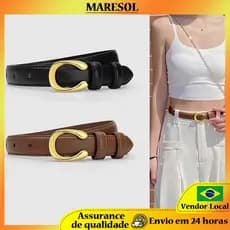 MARESOL Cinto Simples Novo Estilo Carta Trendy All-Match Cinto Senhoras Moda Cintura