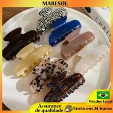 MARESOL Gold Label Acetato Grab Clip Retro Francês Cabelo Tubarão Clipe
