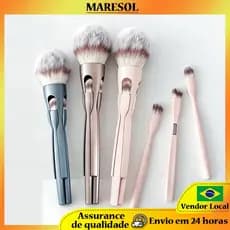 MARESOL Conjunto de maquiagem quatro em um pincel magnético portátil pincel de pó solto pincel de contorno de sombra fer