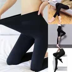 Meia Calça térmica Fio 80 Preta Adulto - Feminino com pé e sem pé