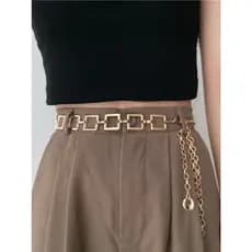 Cinto de corrente oco corrente de cintura simples e versátil moda feminina tendência importada