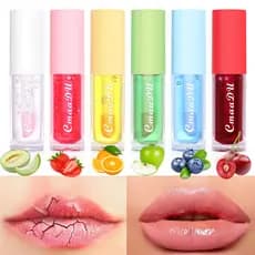 CmaaDu 6 Cores Frutas Hidratante Brilho Labial De Maquiagem Com Mudança De Cor , Copo Antiaderente À Prova D'água
