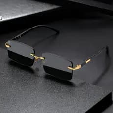 Óculos De Sol Sem Aro Para Mulheres/Homens Senhora Moda Gradiente Lentes Designer UV400 Tons