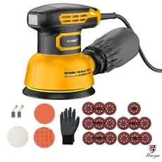 Lixadeira Elétrica Orbital Roto Professional 350W Coletor de Pó 16 pcs lixa e Disco de Lixa 125mm