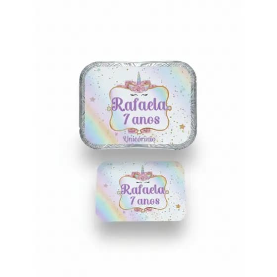 Adesivo rótulo 12x9cm personalizados em qualquer tema para marmitnhas de 220 gramas,  festa lembrancinha(sem marmitinha)