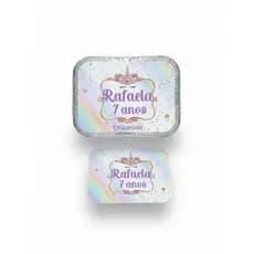 Adesivo rótulo 12x9cm personalizados em qualquer tema para marmitnhas de 220 gramas,  festa lembrancinha(sem marmitinha)