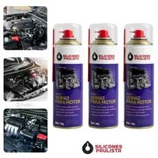 3 Verniz Spray para Motor 300ml – Silicones Paulista | Brilho e Proteção Automotiva