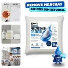 Percarbonato de Sódio 100% Puro Tira Manchas, Alvejante Sem Cloro e Limpeza Profunda