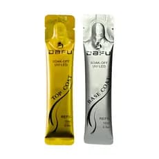 Refil Top Coat 10ml + Refil Base em Gel 10ml - DAFU Qualidade Preparador Finalizador