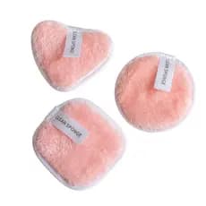 Kit 3 Unidades Removedor de Maquiagem Facial Reutilizável Lavável deToalha Microfibra Dupla Dafu