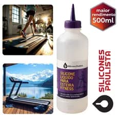 silicone lubrificante para esteira ergométrica academia  500ml com Bico Aplicador