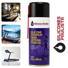 Silicone Spray Lubrificante p/ Esteira Ergométrica 400ml – Silêncio, Desempenho e Proteção!