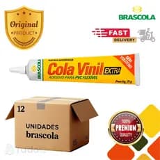 Cola para Vinil e PVC Brascola 75g Fixação Forte e Duradoura