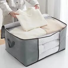 Caixa Saco Organizador Grande Edredom Cobertor Casaco Guarda Roupa Ecológico Anti-Poeira Umidade Insetos Multiuso