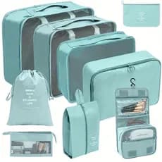 Kit Conjunto 9 Peças Saco De Organizar Viagem Multifuncional Para Roupas E Sapatos