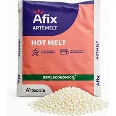 Cola Hotmelt 1824 Afix Granulada Termofusível Branco 2,5kg - 140 a 190 graus