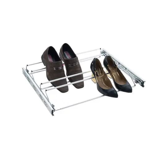 Sapateira Extensível Extração Parcial Cromada Schmitt Closet até 45 Pares