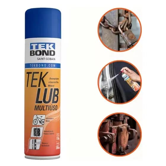 Desengripante Spray Multiuso Tekbond 300ml 150g Lubrificante contra Ferrugem Dobradiça e Ferramentas