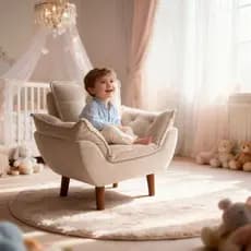 Infantil - Mini Sofá Poltrona Cadeira Ergonômica Segura Confortável Menino Menina Sala Quarto Suede