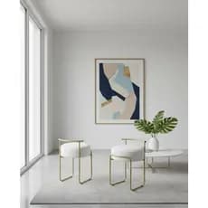 Kit 02 Puff Banqueta para Penteadeira Quarto Decorativo com base metalica Dourada