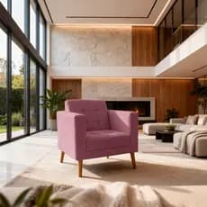 Poltrona linda Sala Salão Reforçada Resistente Consultório Escritório Orgânica Quarto Clinica