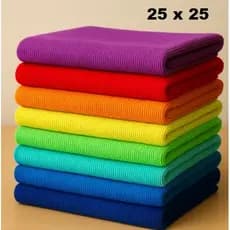 Kit Pano de Microfibra para Limpeza Lavagem a Seco Magico Flanela Anti Risco 25x25cm