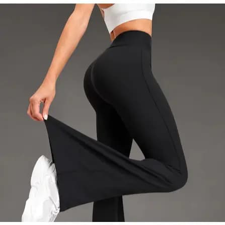 Calça Legging bailarina Flare Flanelada Leg Boca De Sino Bailarina Grossa Zero Transparência plus size