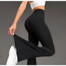 Calça Legging bailarina Flare Flanelada Leg Boca De Sino Bailarina Grossa Zero Transparência plus size