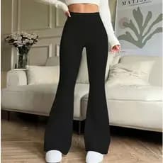 Calça Legging Flare Cintura Alta Feminina Tecido Confortável do P ao GG g1 g2 g3