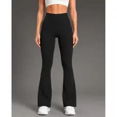 Calça flare verao Legging Inverno Feminina Flare Preta Cintura Alta plus size