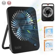INOVA mini ventilador USB de mão recarregável portátil silencioso 5 Velocidades - Ideal para Viagens e Escritório