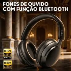 INOVA Fone de Ouvido Estéreo HIFI Microfone Integrado Compatível com iPhone/Android Supra-auricular Bluetooth 5.4