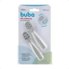 Kit Colher De Treinamento Dois Estágios Buba Alimentação Cinza