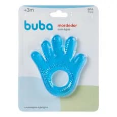 Mordedor Com Água Mão Azul Buba Liso Mãozinha Azul Liso