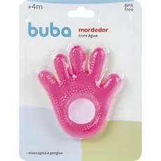 Mordedor Buba De Água Gelado Pra Gengiva Macio Mãozinha Bebe Rosa Mãozinha