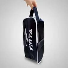 Bolsa Porta Chuteiras Finta Com Alça E Bolso Externo Preto Cinza Preto Com Cinza