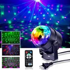 Mini Globo LED RGB Projetor LED Giratorio Para Festa Com Controle