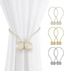 Kit 2 Prendedor de Cortina Magnetica Cinta De Cortina Com Imã Decoração De Cortina