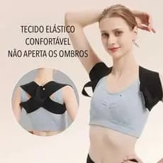 Corretor De Postura Unissex Colete Cinta Postural Elástica Correção Lombar