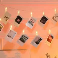 Varal Cordão De Pregador Com LED Clips Para Fotos e Decoração 2/4/6M