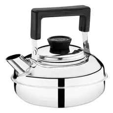 Chaleira Fervedor 100% Inox 1 Litro Para Fogões De Indução Ou Gás
