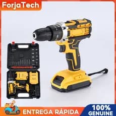 【ForjaTech】Parafusadeira Furadeira 48V 2 Baterias Com Maleta E Acessórios Completo
