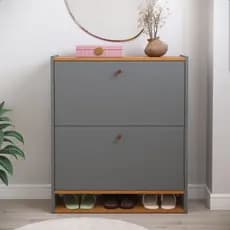 Sapateira Multiuso Organizador Calçados Hall Entrada Closet Safira Cinza Cinamomo