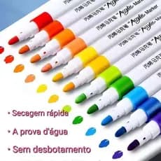 Caneta marcadora acrílica 24 36 48 60 80cores à prova d'água pincel especial cor opaca de cartão antiga caneta colo