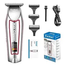 máquina kemei acabamento e corte de cabelo e barba corte de precisão